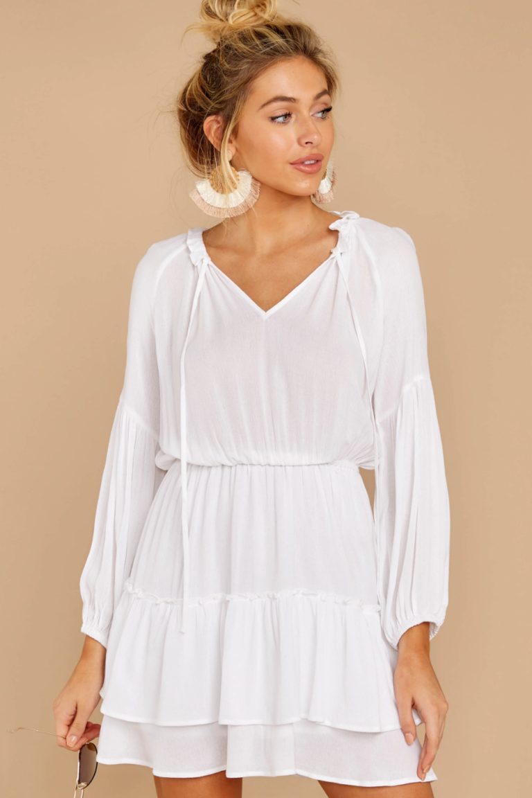 White Summer Dress Sleeves - Your Fashion Guru